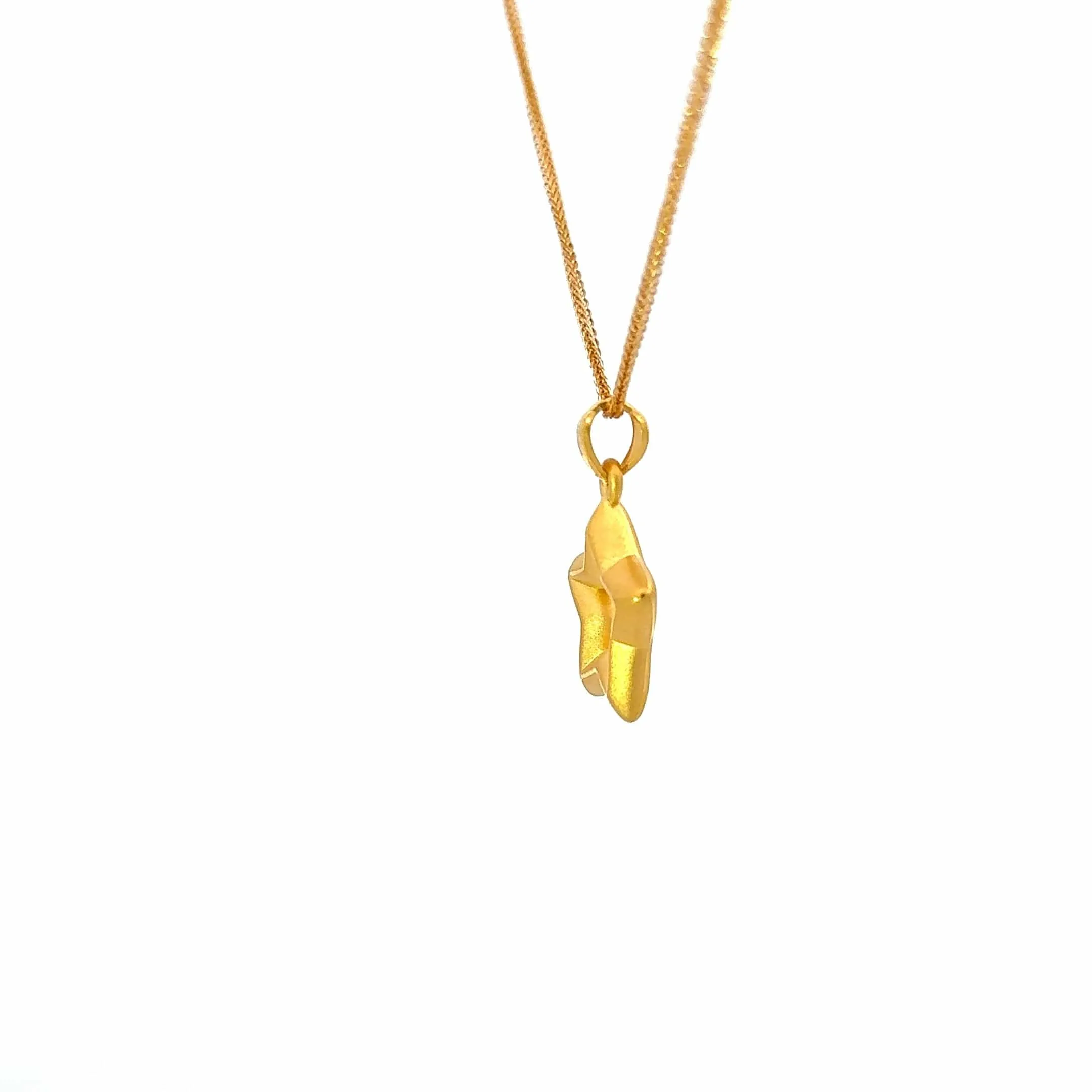 24k Gold Star Pendant Necklace