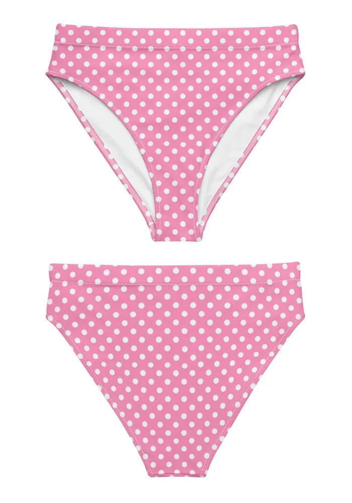 All-Over Print Recycled High-Waisted Bikini Bottoms