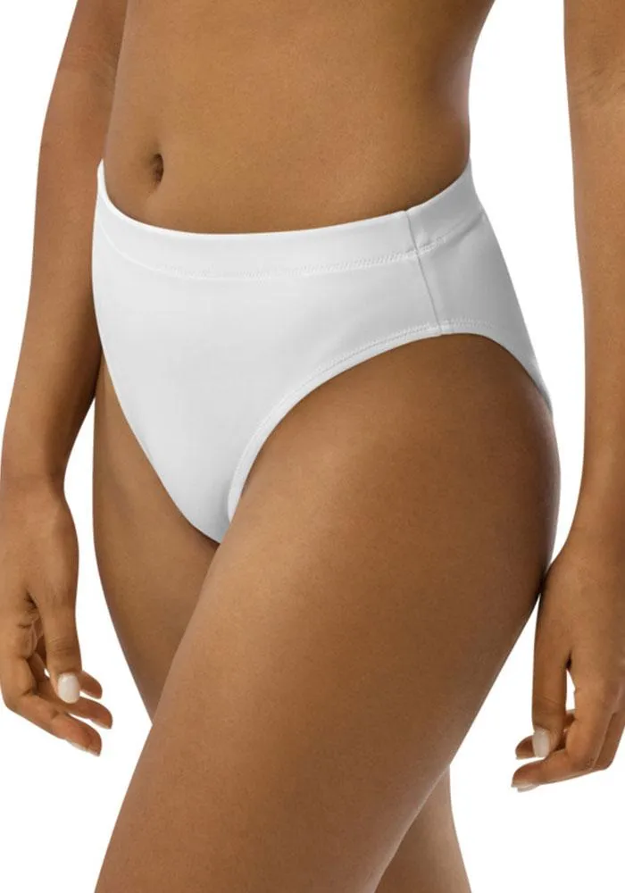 All-Over Print Recycled High-Waisted Bikini Bottoms