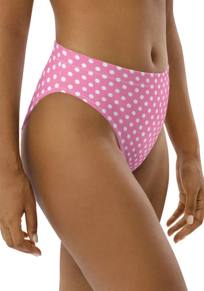 All-Over Print Recycled High-Waisted Bikini Bottoms