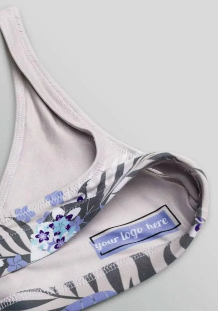 All-Over Print Recycled Padded Bikini Top