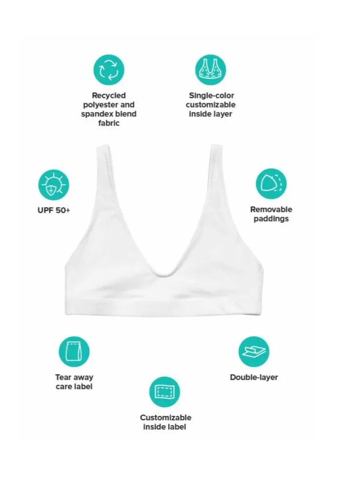All-Over Print Recycled Padded Bikini Top