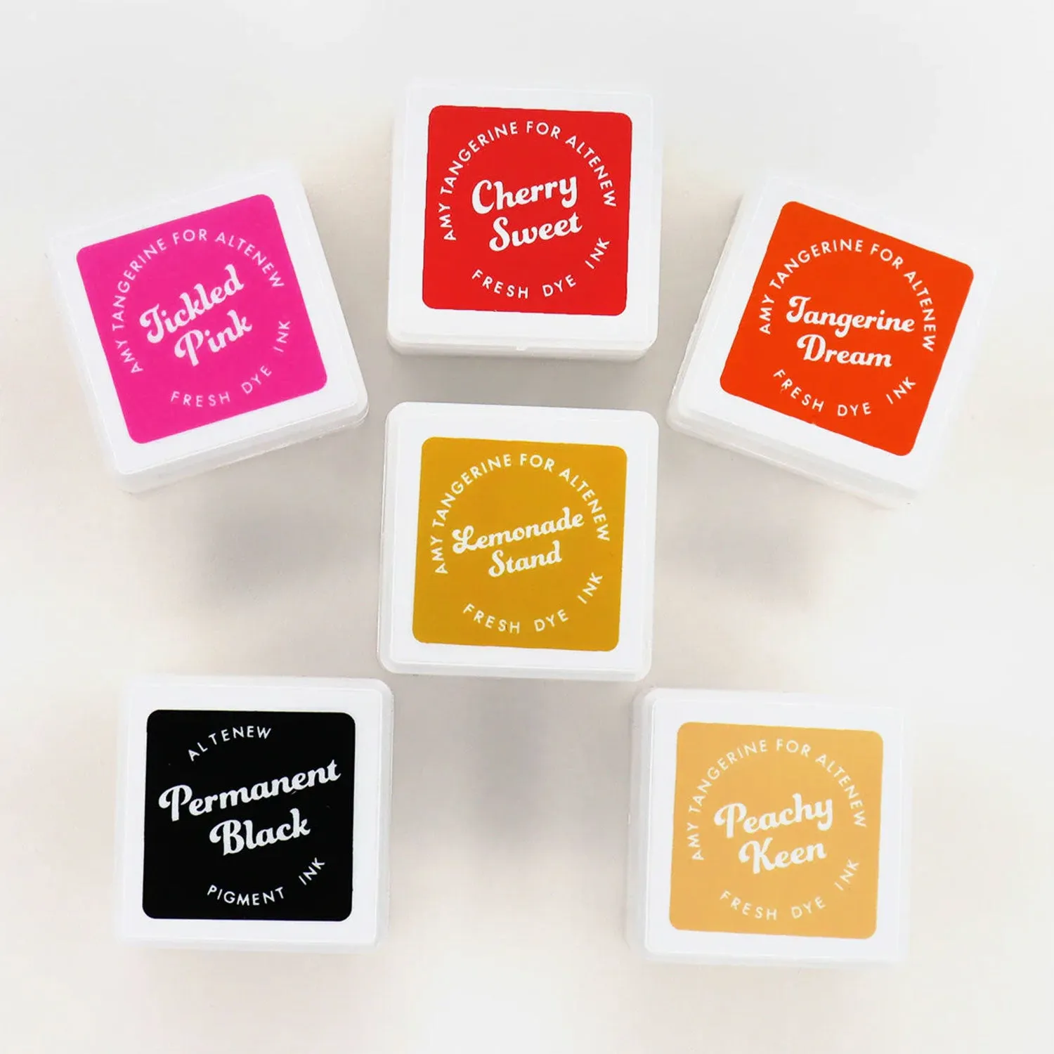 Altenew x Amy Tangerine Summer Sunrise Fresh Dye Ink 6 Mini Cube Set