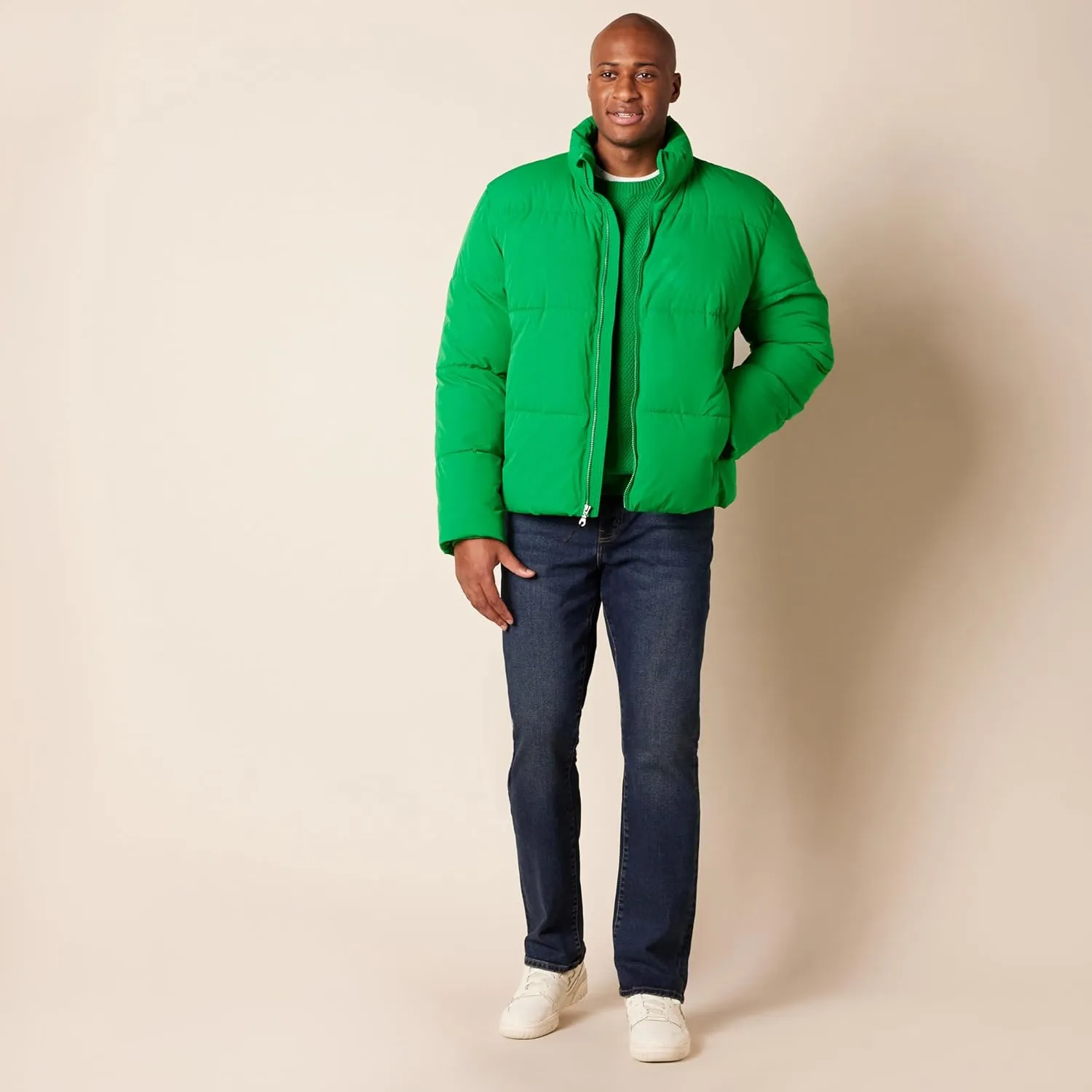 Amazon Essentials Men's Mock Neck Heavyweight Puffer Coat (Available in Big & Tall)