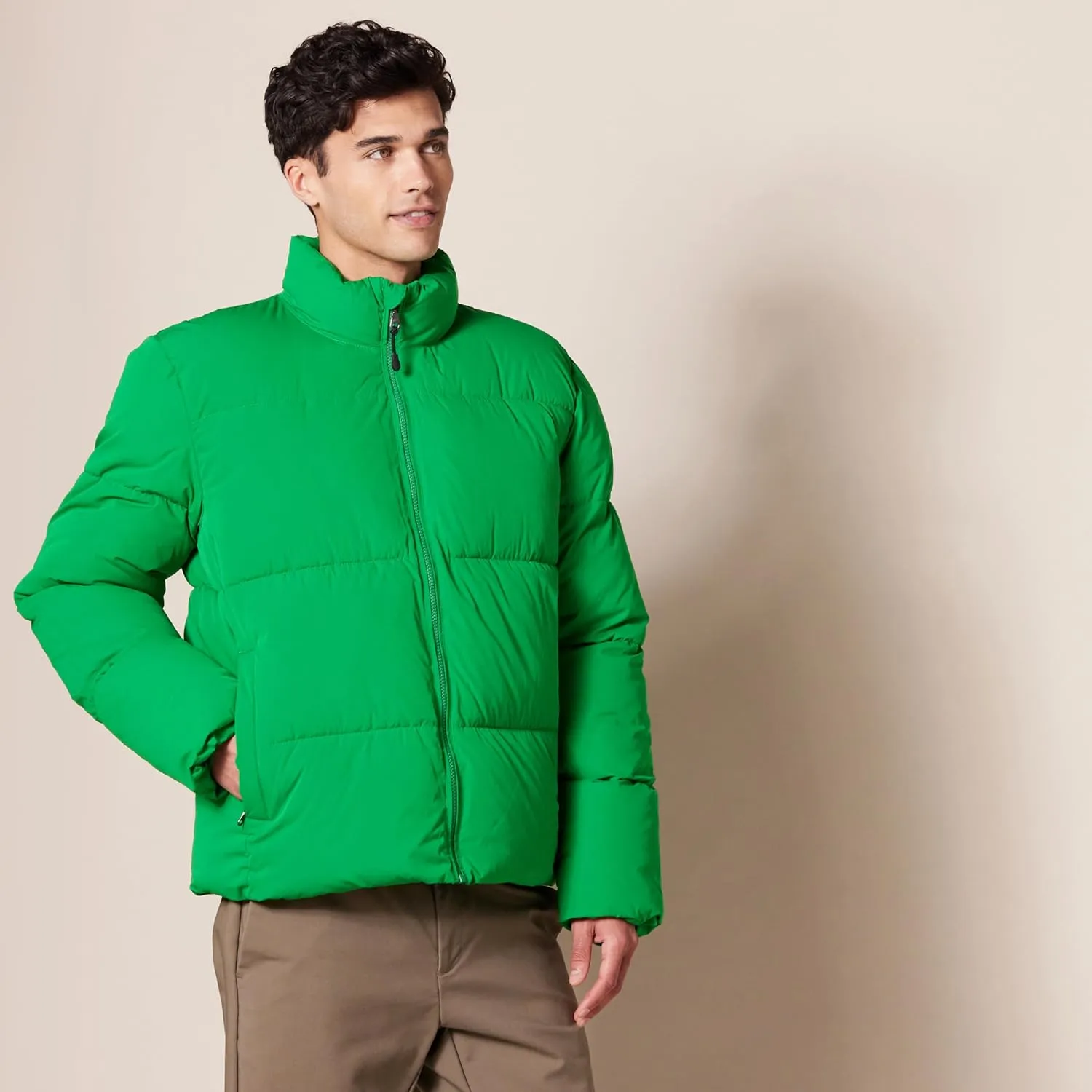 Amazon Essentials Men's Mock Neck Heavyweight Puffer Coat (Available in Big & Tall)