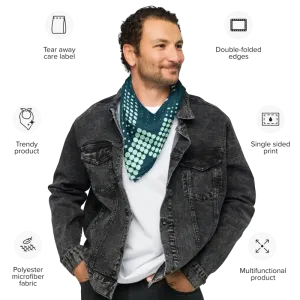 Amp Up with a Sustainable Green Checkered Polyester Bandana