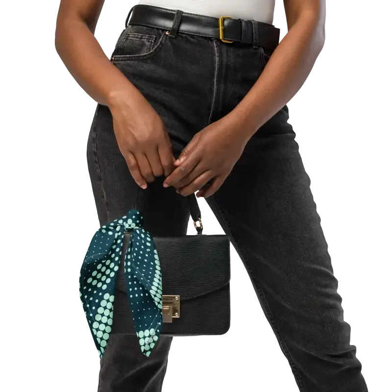 Amp Up with a Sustainable Green Checkered Polyester Bandana