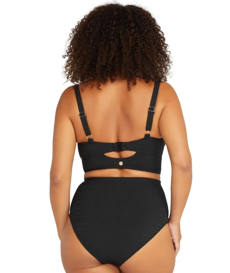 Artesands Aria Cezanne D-E Cup Midriff Underwire Bikini Top - Black