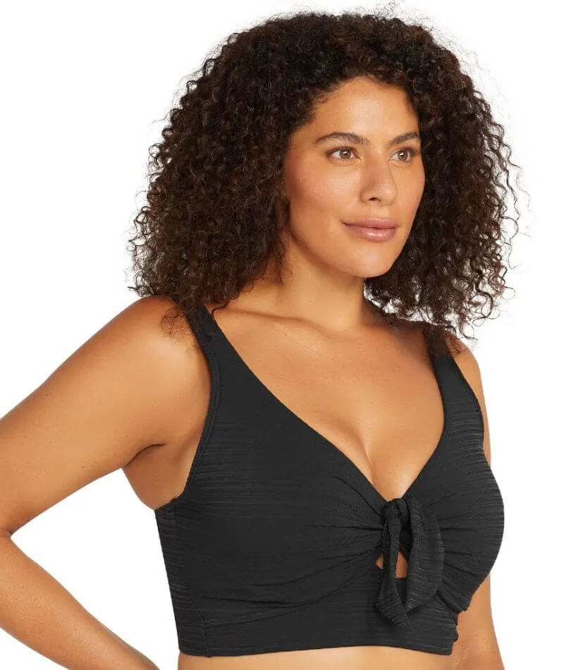 Artesands Aria Cezanne D-E Cup Midriff Underwire Bikini Top - Black