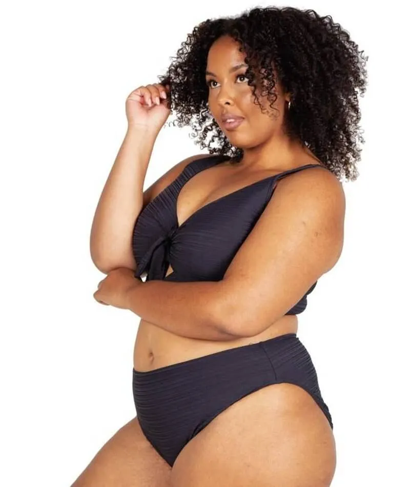 Artesands Aria Cezanne D-E Cup Midriff Underwire Bikini Top - Black