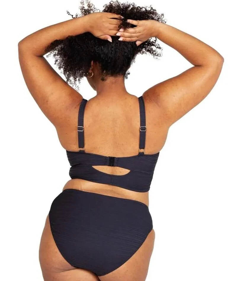 Artesands Aria Cezanne D-E Cup Midriff Underwire Bikini Top - Black