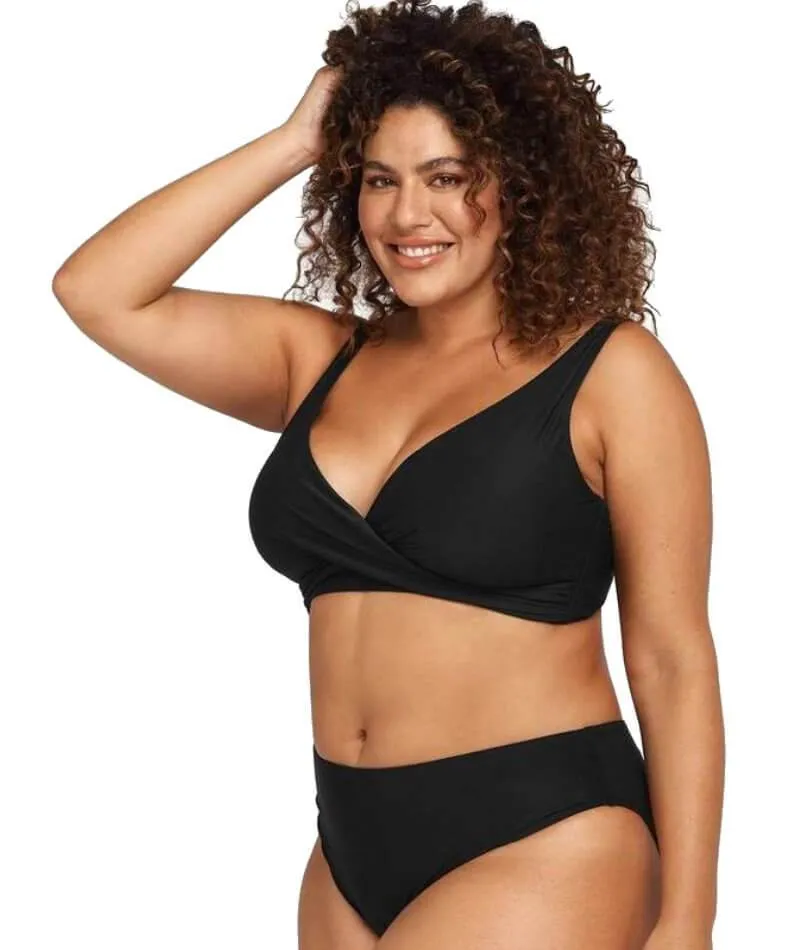 Artesands Hues Delacroix Cross Front D-G Cup Bikini Top - Black
