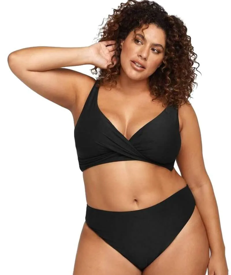 Artesands Hues Delacroix Cross Front D-G Cup Bikini Top - Black