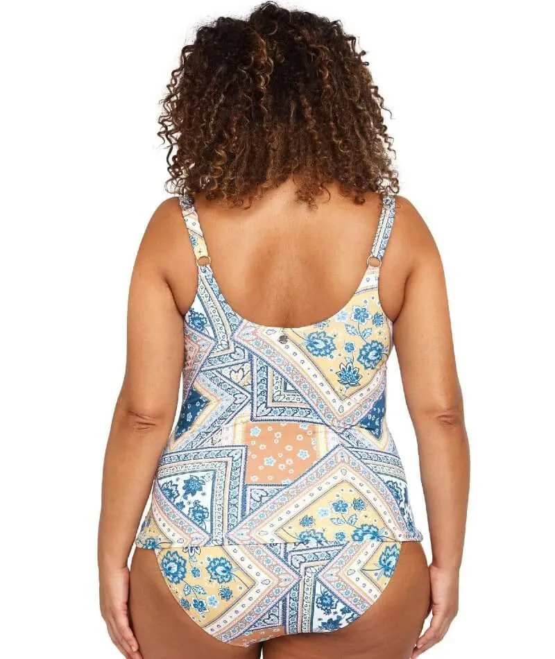 Artesands La Rambla Delacroix Cross Front D-G Cup Tankini Top - Sapphire