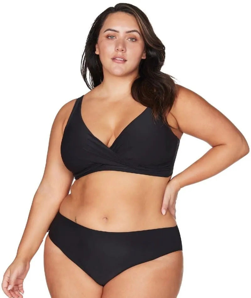 Artesands Recycled Hues Delacroix Cross Front D-G Cup Bikini Top - Black