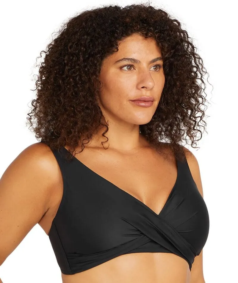 Artesands Recycled Hues Delacroix Cross Front D-G Cup Bikini Top - Black