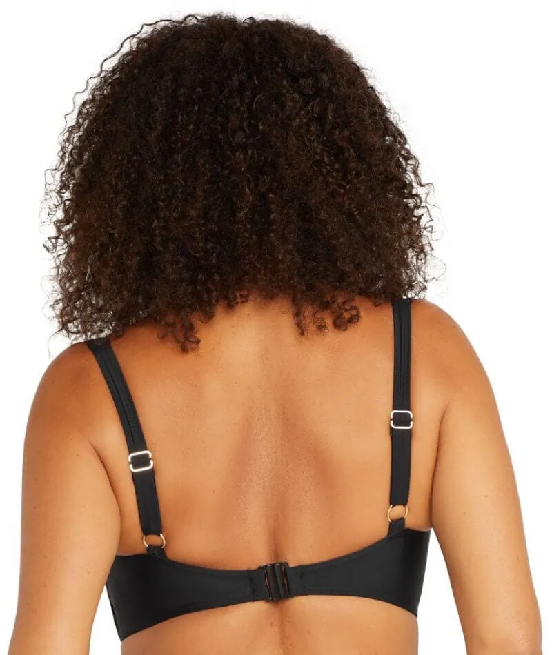 Artesands Recycled Hues Delacroix Cross Front D-G Cup Bikini Top - Black