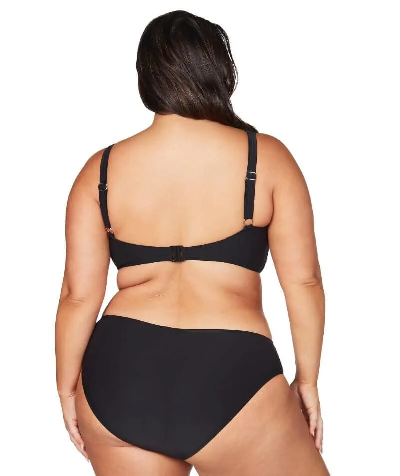 Artesands Recycled Hues Delacroix Cross Front D-G Cup Bikini Top - Black