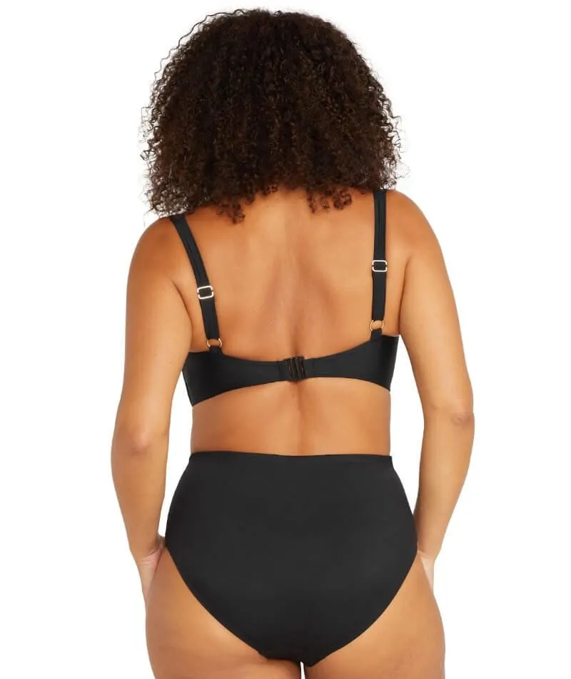 Artesands Recycled Hues Delacroix Cross Front D-G Cup Bikini Top - Black