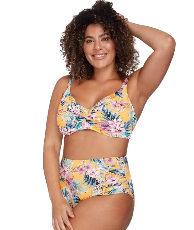 Artesands Tropo'logical Monet Soft Cup Underwire D-DD Cup Bikini Top - Yellow