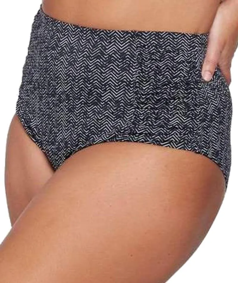 Artesands Zig Zag Botticelli High Waist Swim Brief - Black