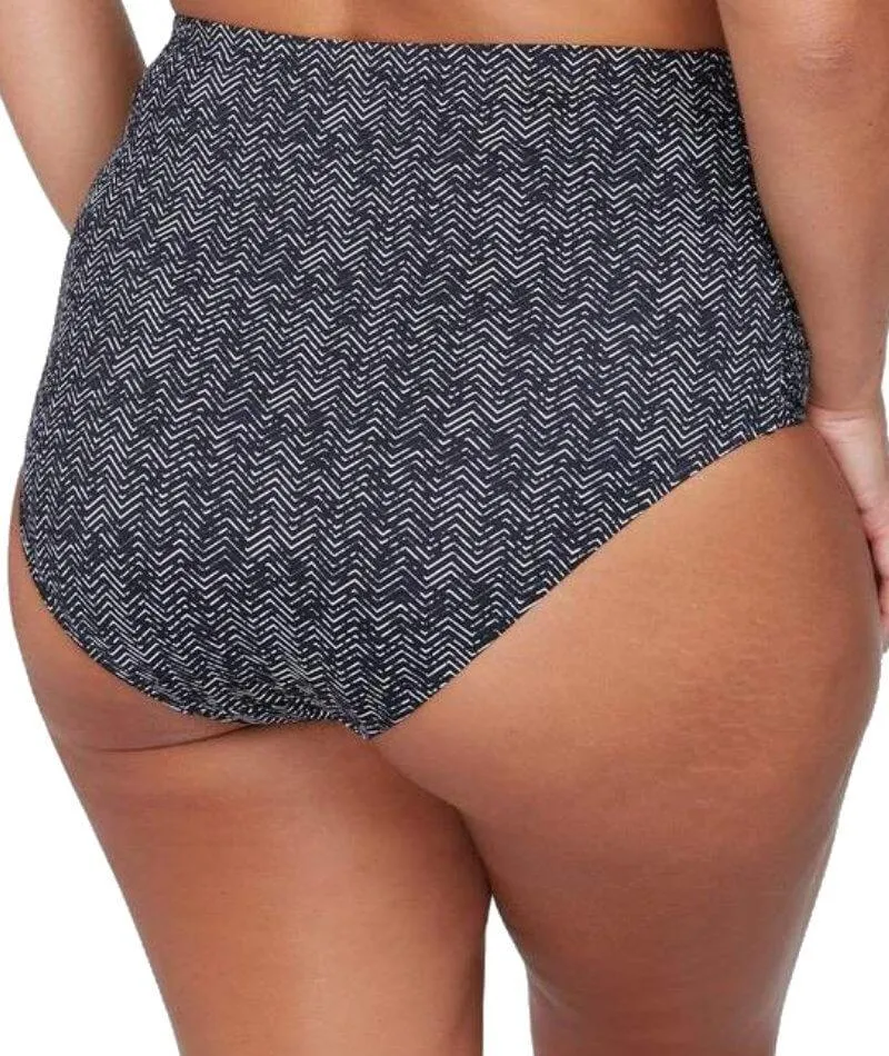 Artesands Zig Zag Botticelli High Waist Swim Brief - Black