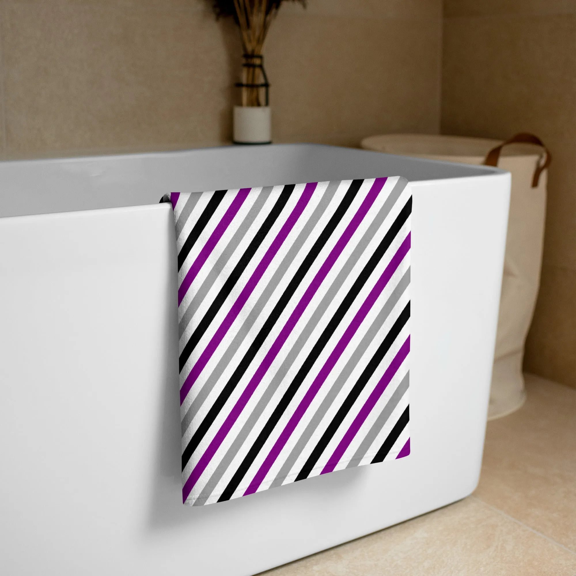 Asexual Stripe Beach Towel