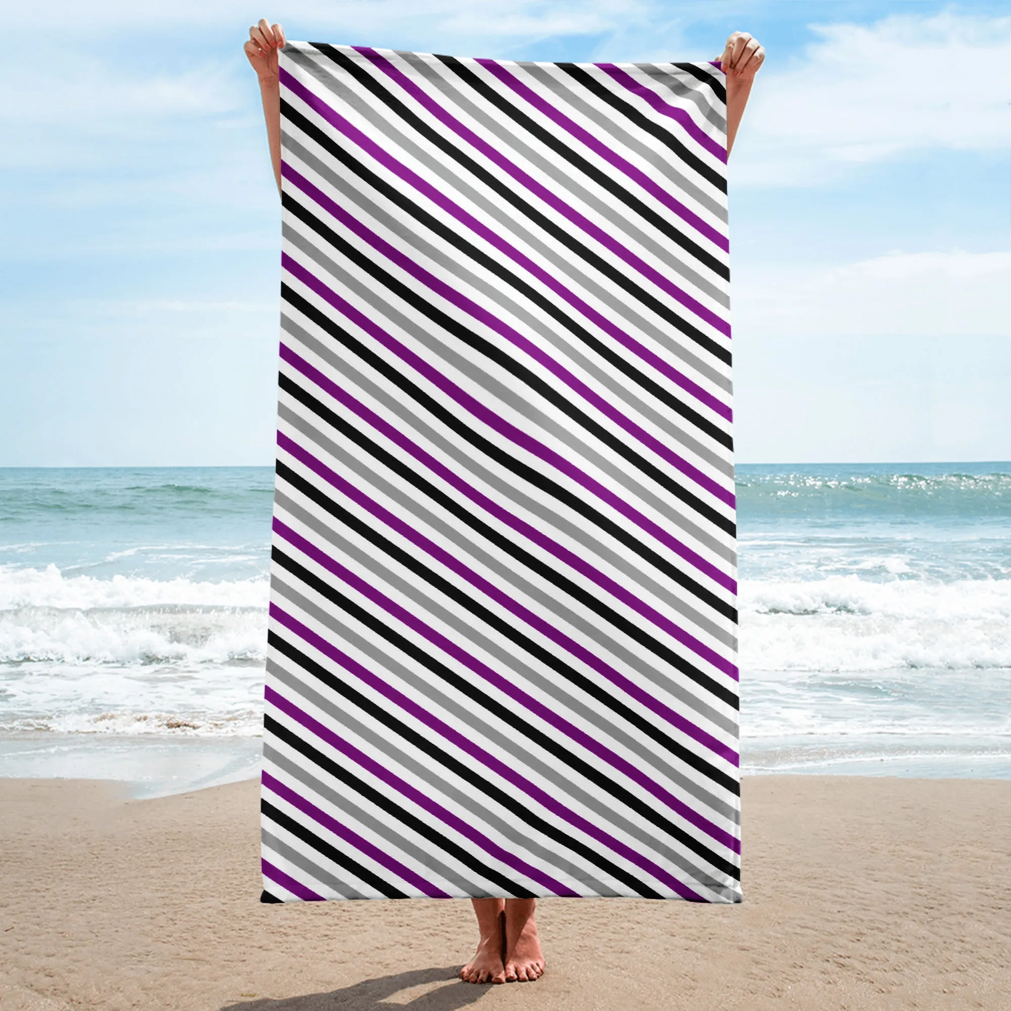 Asexual Stripe Beach Towel