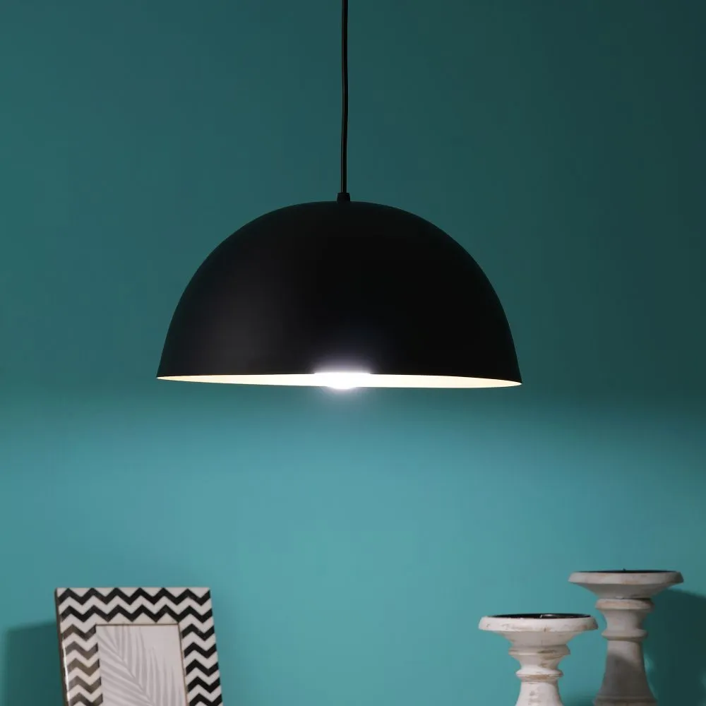 Balck Metal Single Hanging Light - GOLA-12-P5-BK-GD