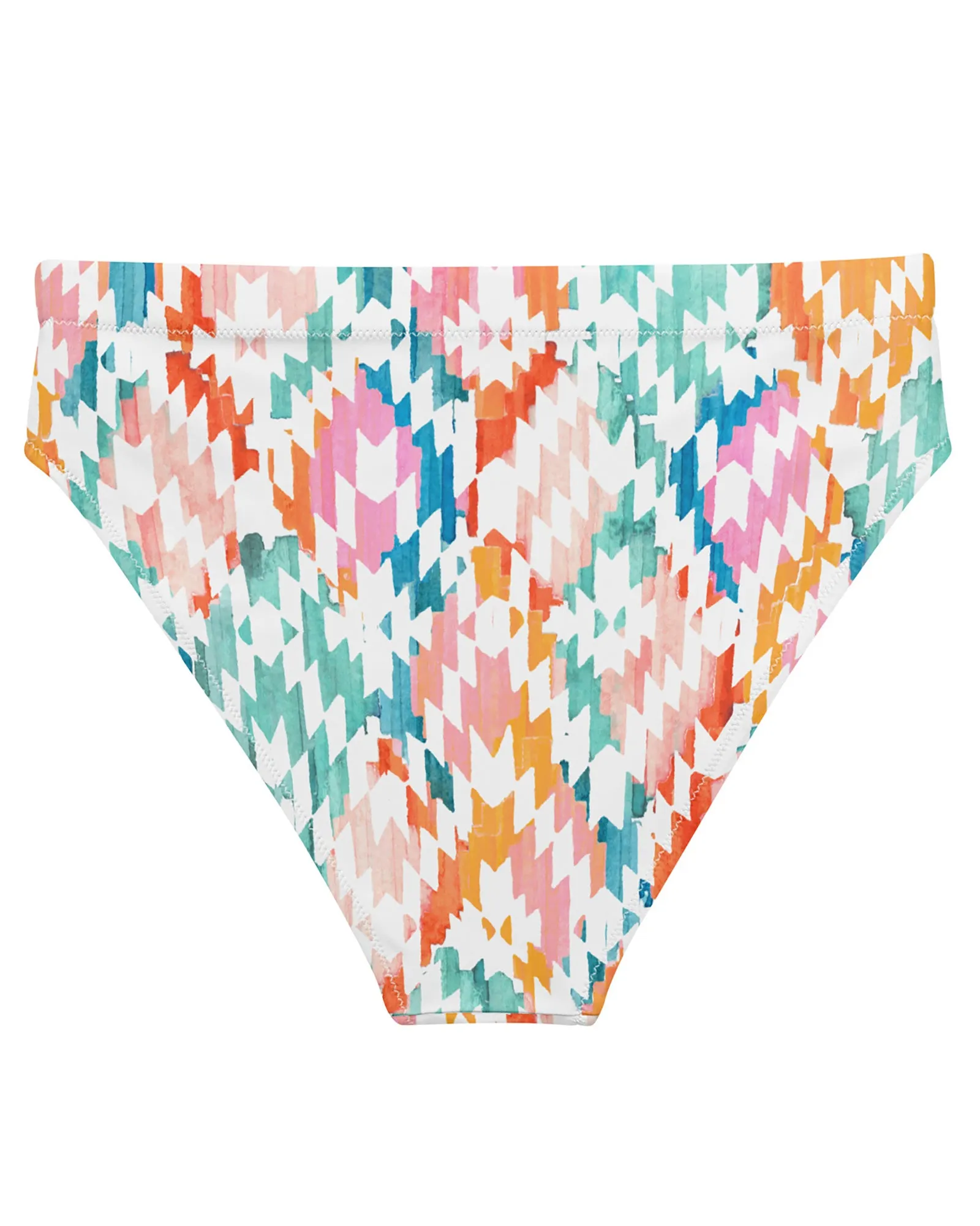 Carnival Ikat Recycled High-Waisted Bikini Bottom