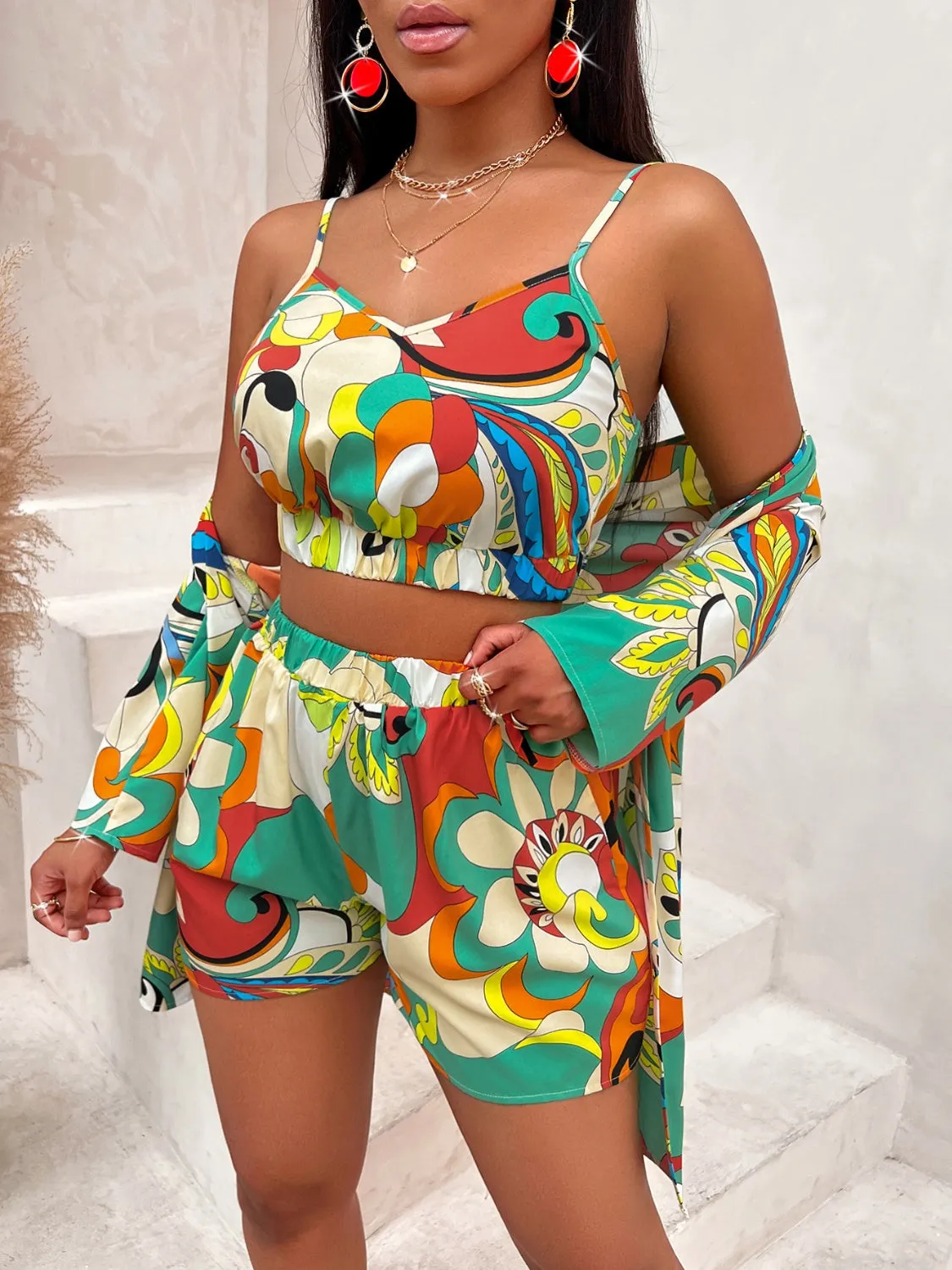 Chic Trio: Cami, Shorts & Cardigan - Culture Heaven Special