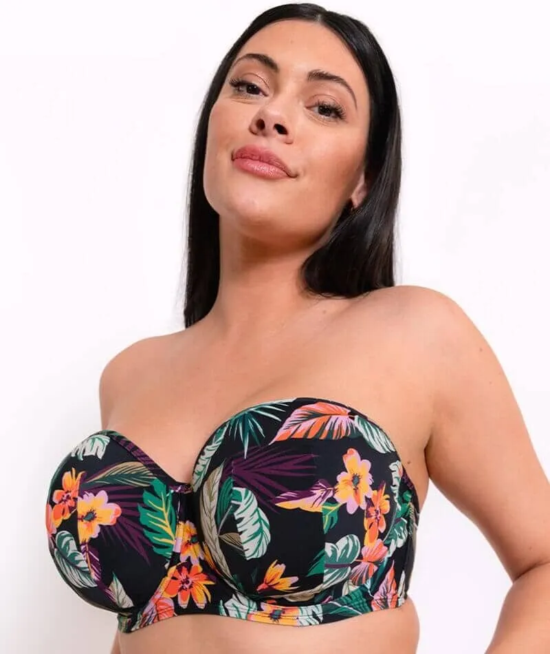 Curvy Kate Cuba Libre Bandeau Bikini Top - Print Mix
