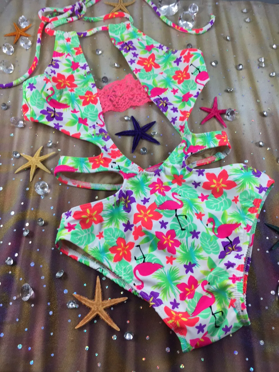 Custom Nikki Lace CutOut one Piece Bikini