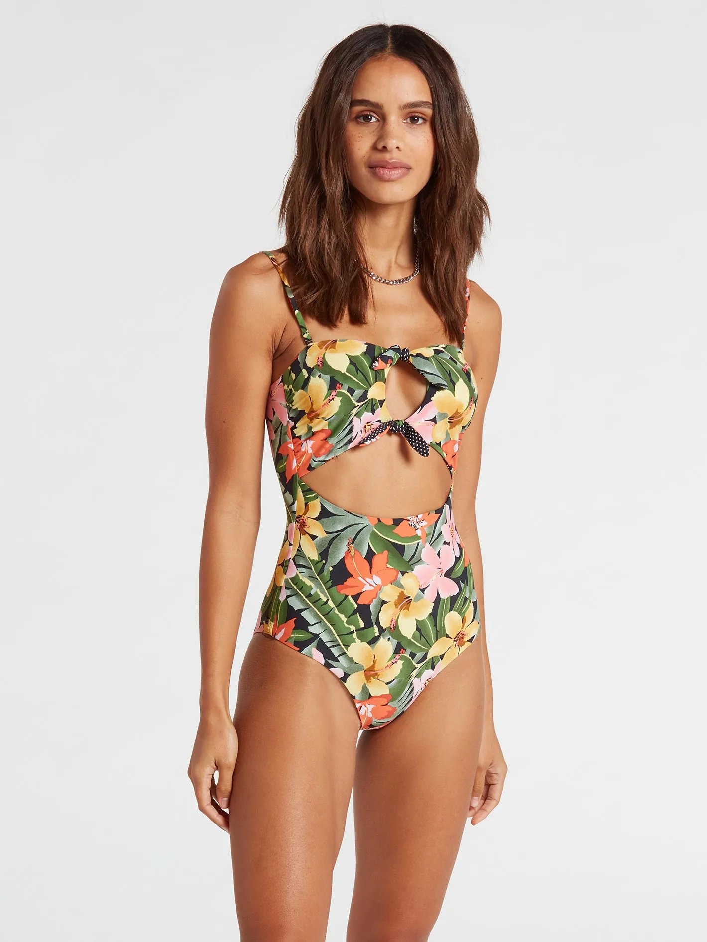 Dot The Island Reversible One-Piece Swim Suit - Black