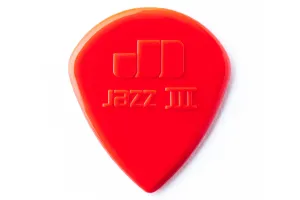 Dunlop Nylon Jazz III Red Guitar & Ukulele Picks 6 Pack