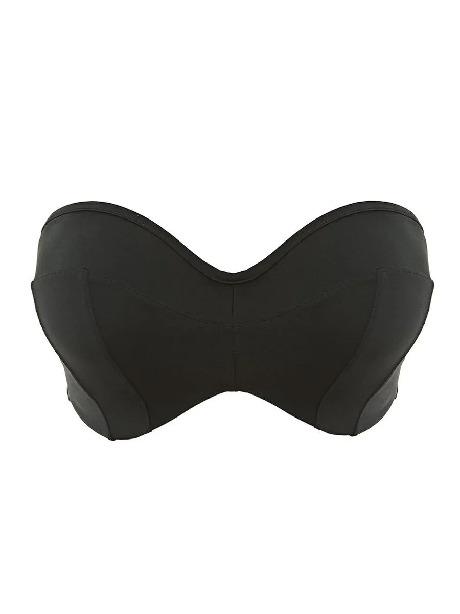 Essentials Multiway Bandeau Bikini Top - Black