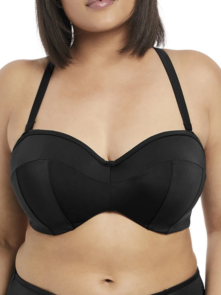 Essentials Multiway Bandeau Bikini Top - Black