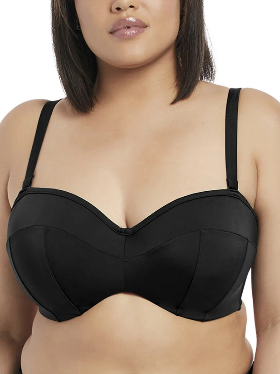 Essentials Multiway Bandeau Bikini Top - Black