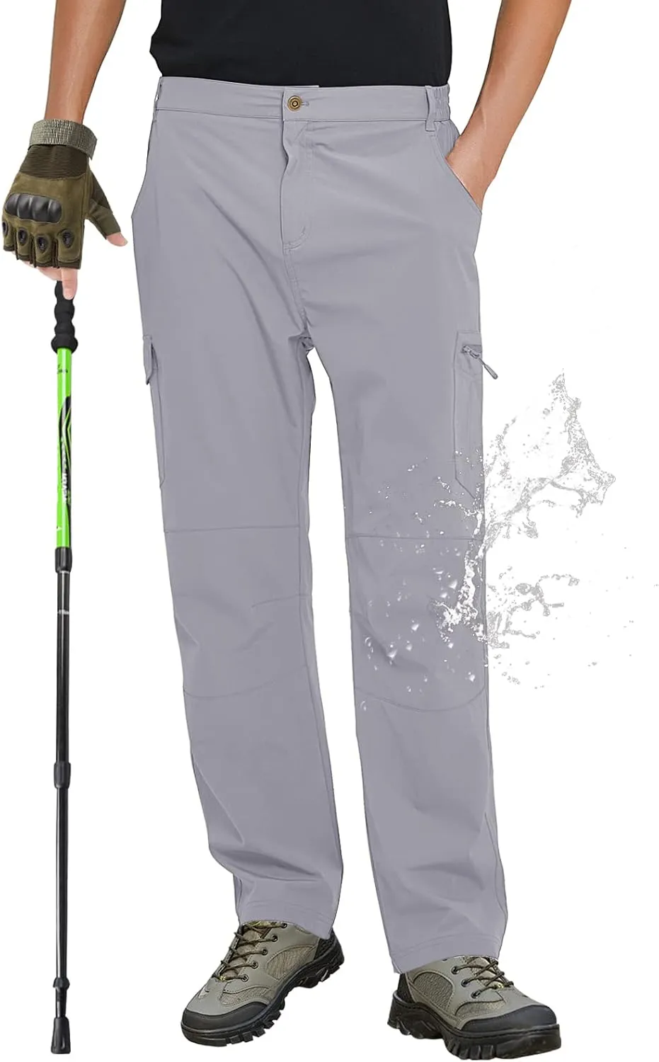 FEIXIANG Men's Cargo Pants Water Resistant Hiking Work Pants Multi Pockets Outdoor Tactical Pants for Men