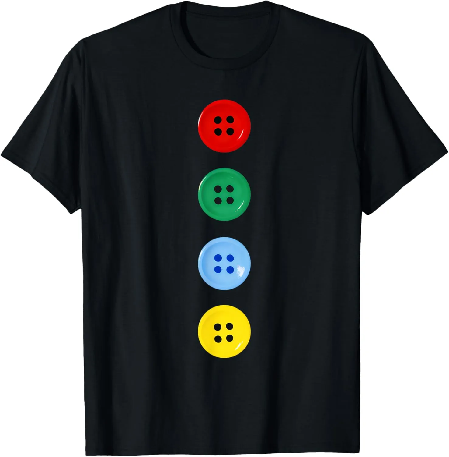 Four Groovy Buttons Blue Cat Funny Halloween Costume Kids T-Shirt