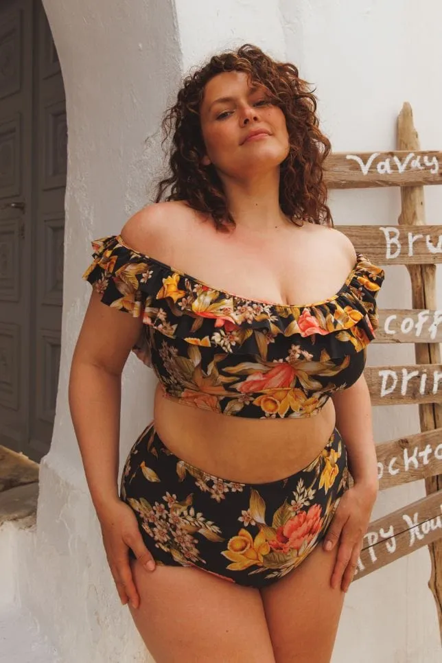 Frenchy Black High Waist Bikini Bottoms