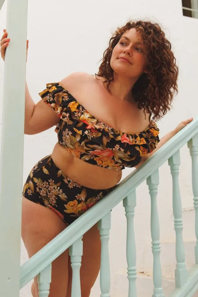 Frenchy Black High Waist Bikini Bottoms