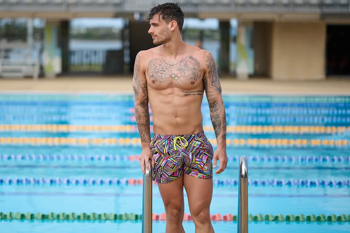 Funky Trunks - Strip Straps - Mens Shorty Shorts Short