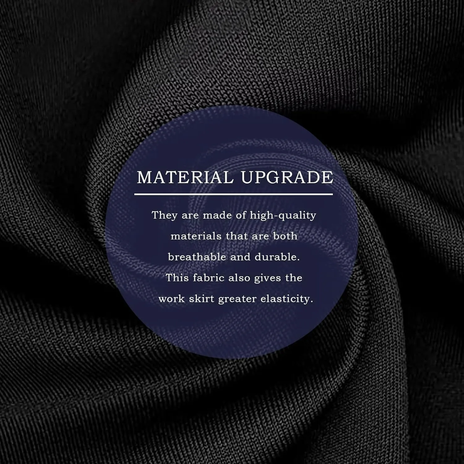 G&Y Women's Elastic Waist Stretch Bodycon Midi Pencil Skirt - Premium Nylon Ponte Office Straight Skirt
