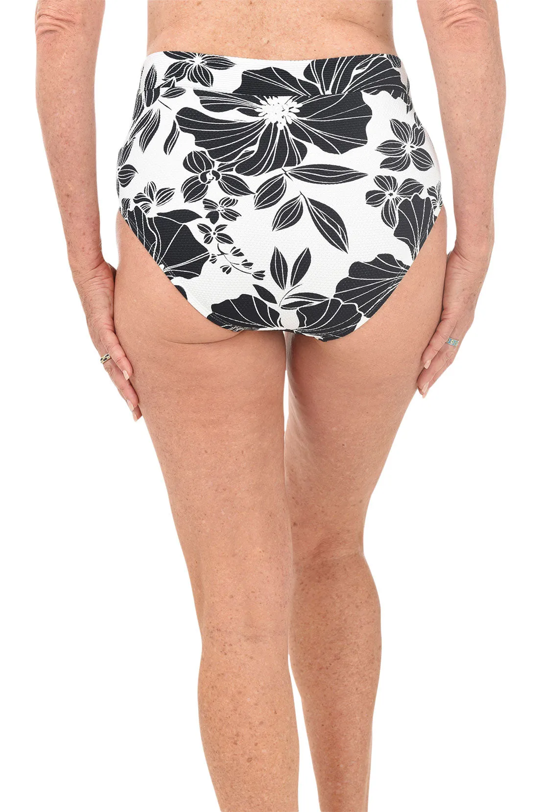 Garden Twilight Pique Crossover Swim Brief