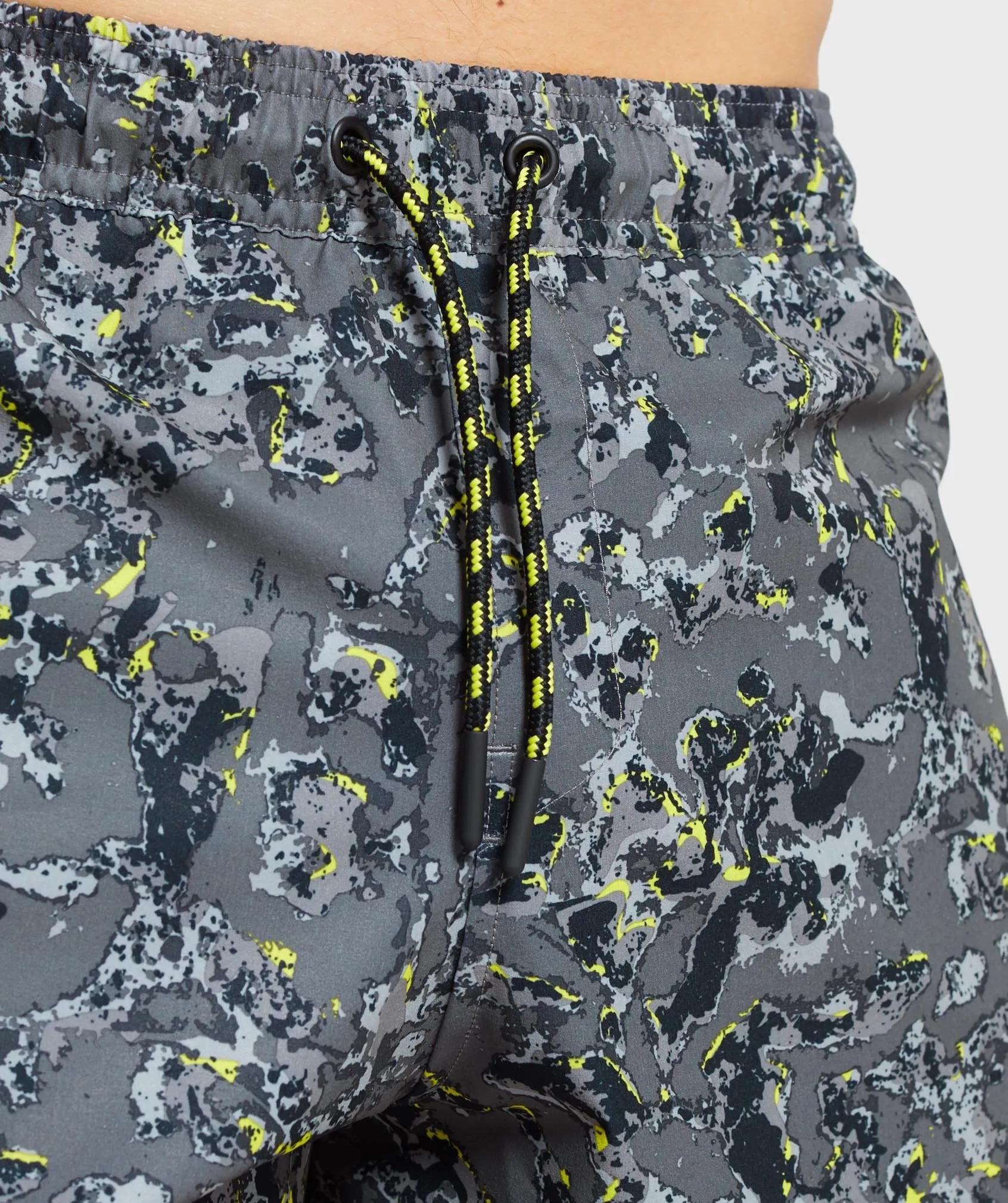 Gymshark Swim Shorts - Black/Yellow Print