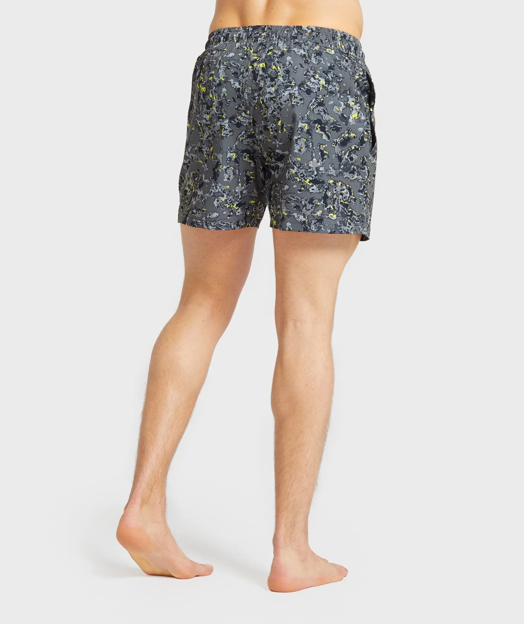 Gymshark Swim Shorts - Black/Yellow Print