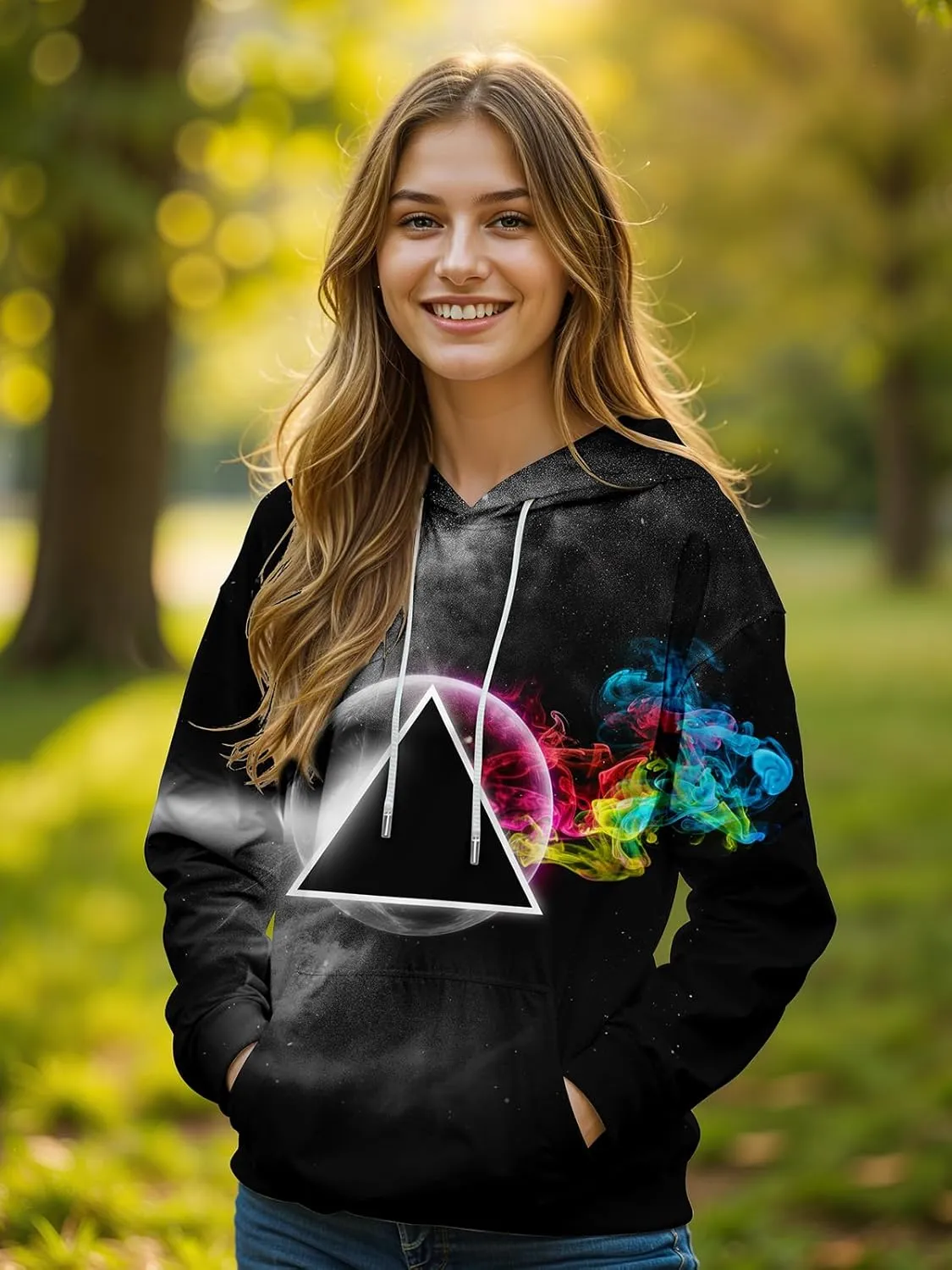 Hoodies for Men and Women-Teen Boys Pullover Hoodies Sweatshirt for Gifts Black red Galaxy Hoodies