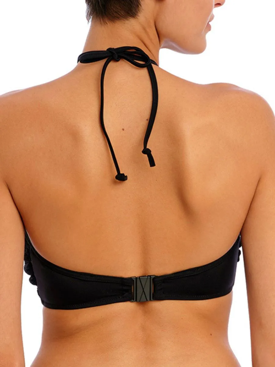 Ibiza Waves Bandeau Bikini Top - Black