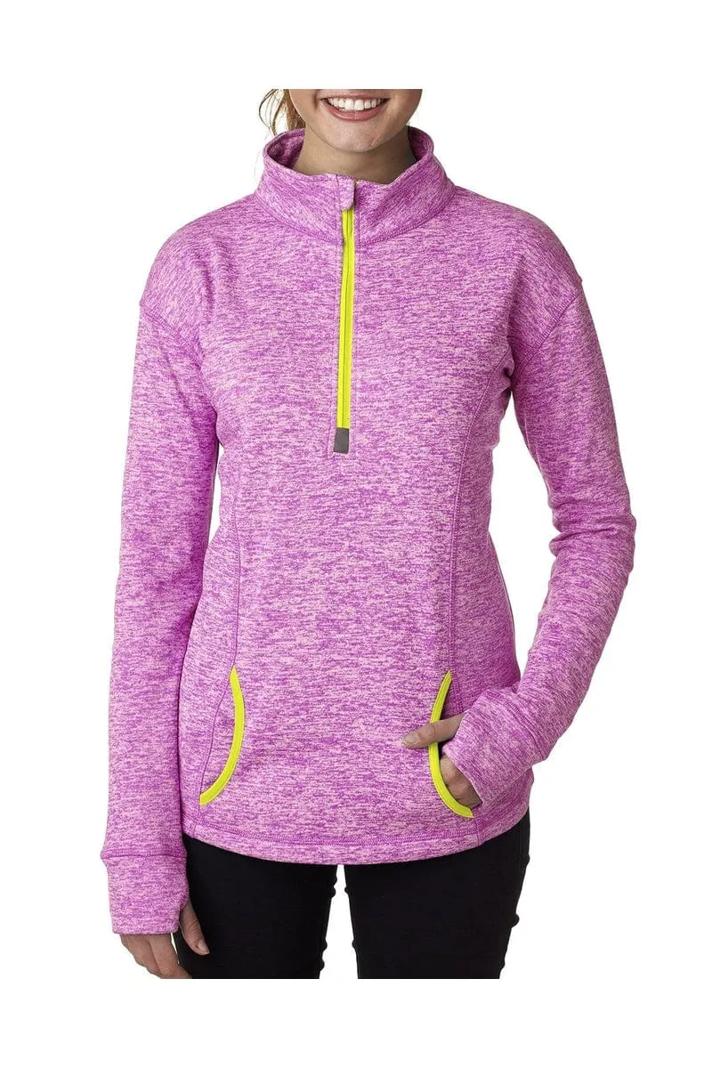 J America JA8617: Ladies' Cosmic Fleece Quarter-Zip